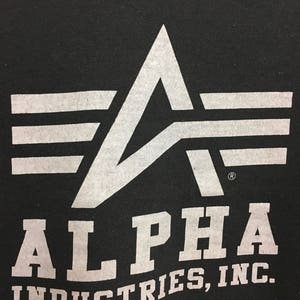 Sale ALPHA INDUSTRIES Inc Sweatshirt Pullover Medium Size Black Color image 3