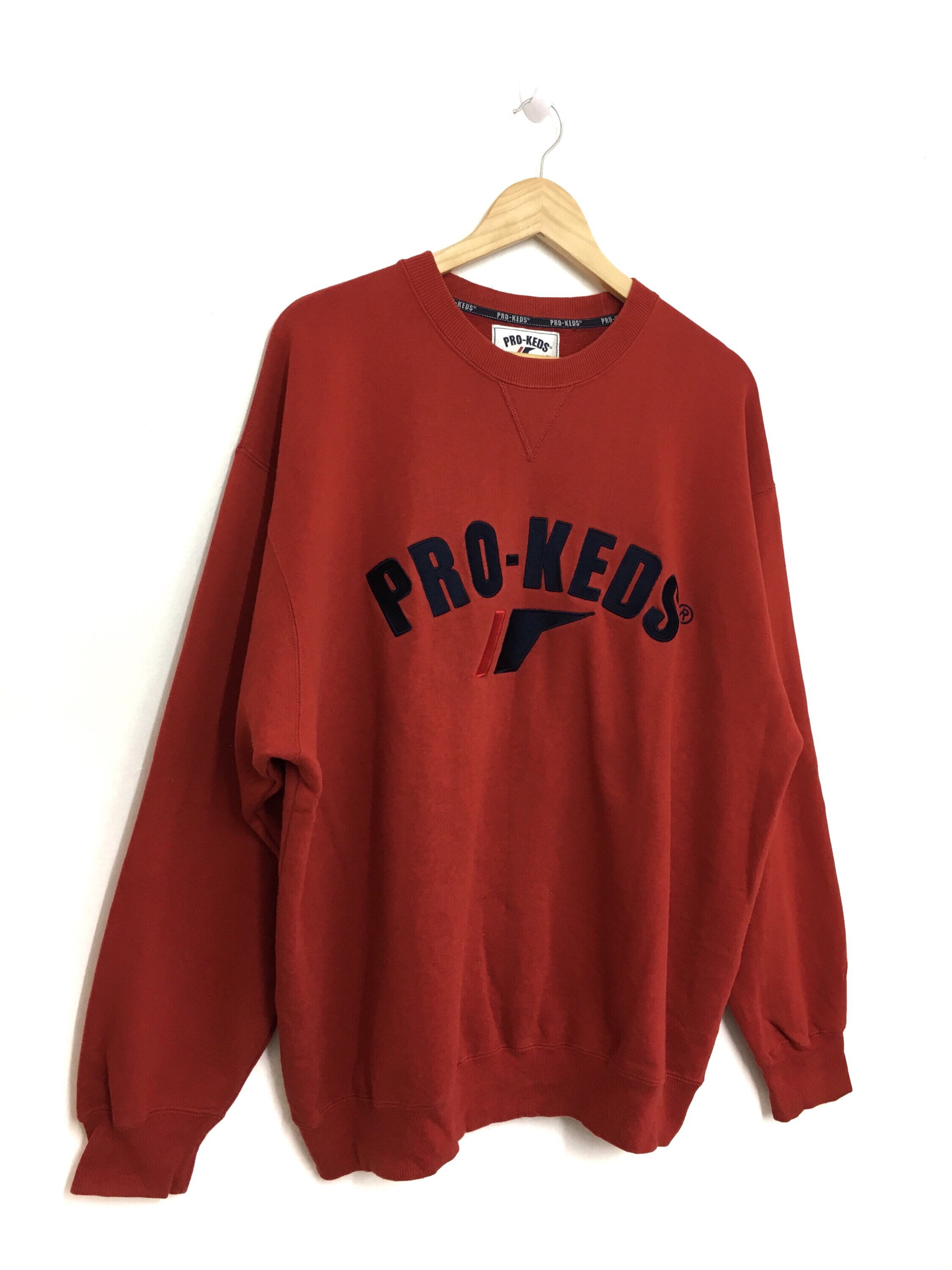 Vintage PRO-KEDS Sweatshirt Spellout Big Logo Crewneck 3L