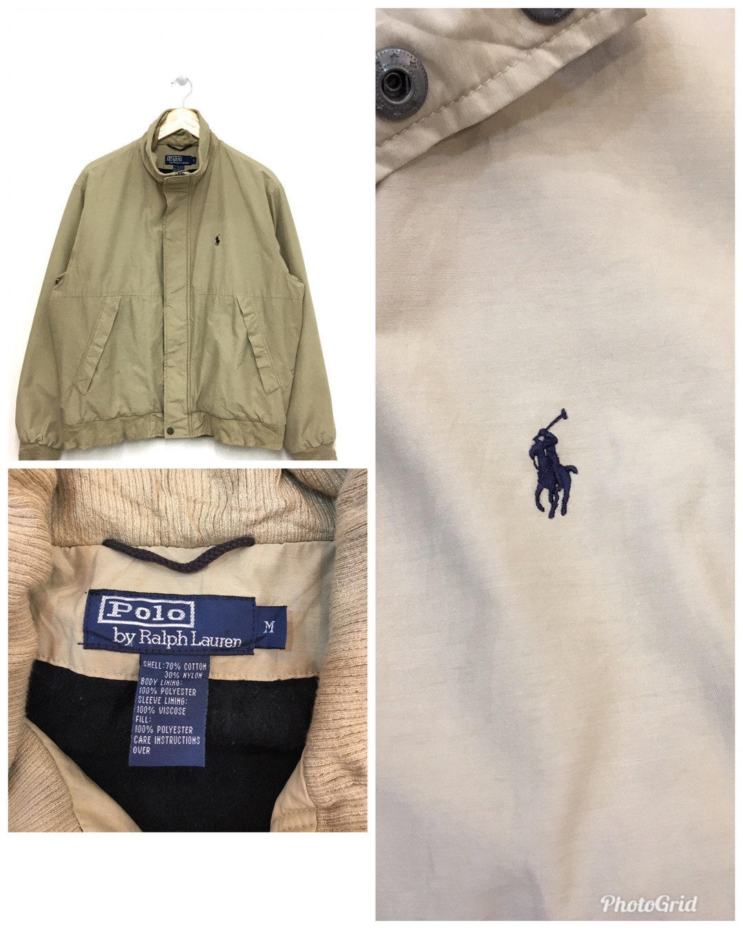 Vintage Men's 90's Polo Ralph Lauren Jacket Zipper Medium Vintage Men's 90's Polo Ralph Lauren Jacket Zipper Medium