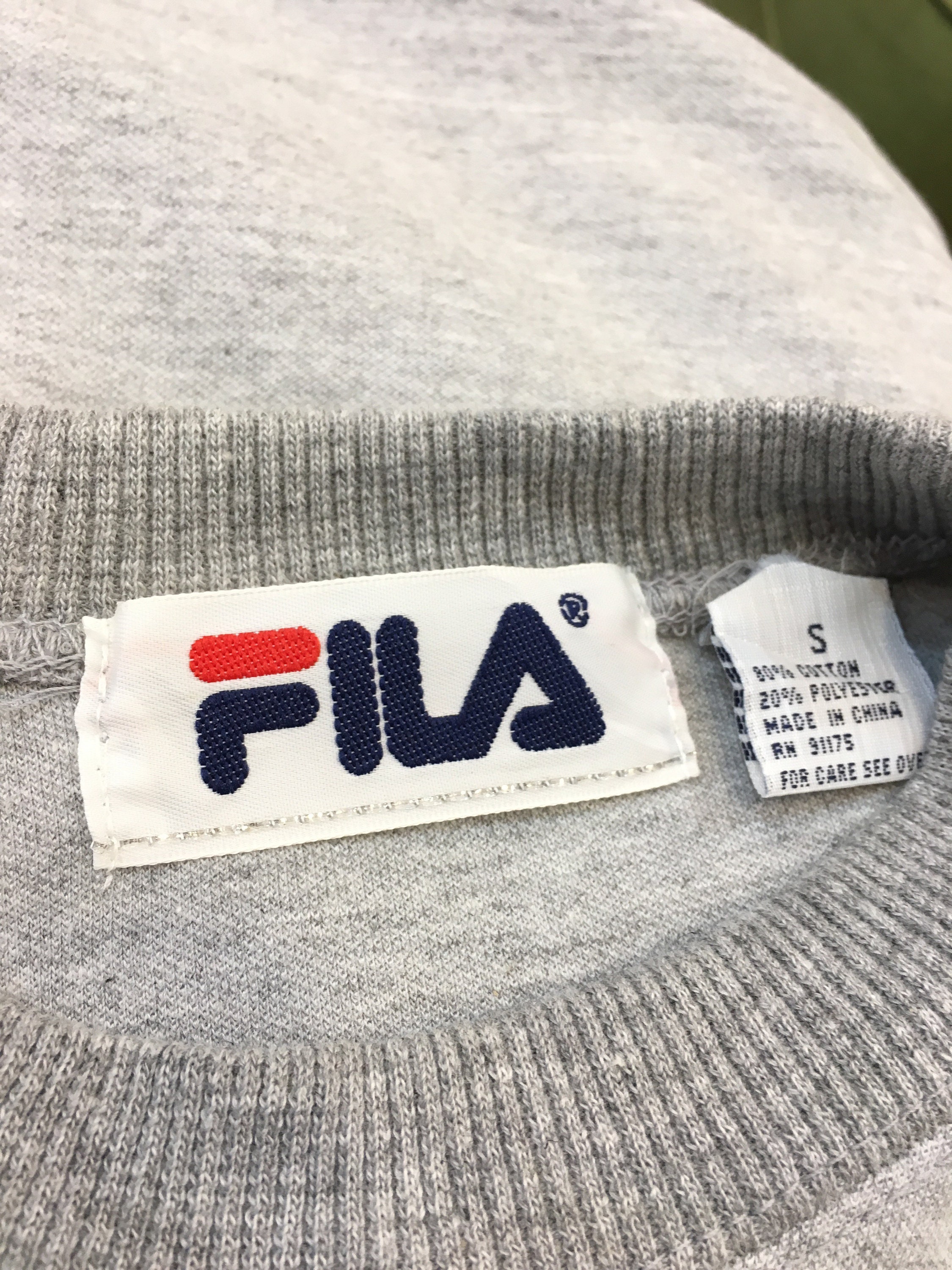 Rare Vintage FILA Sweatshirt Big Logo Embroidery Grey Color - Etsy