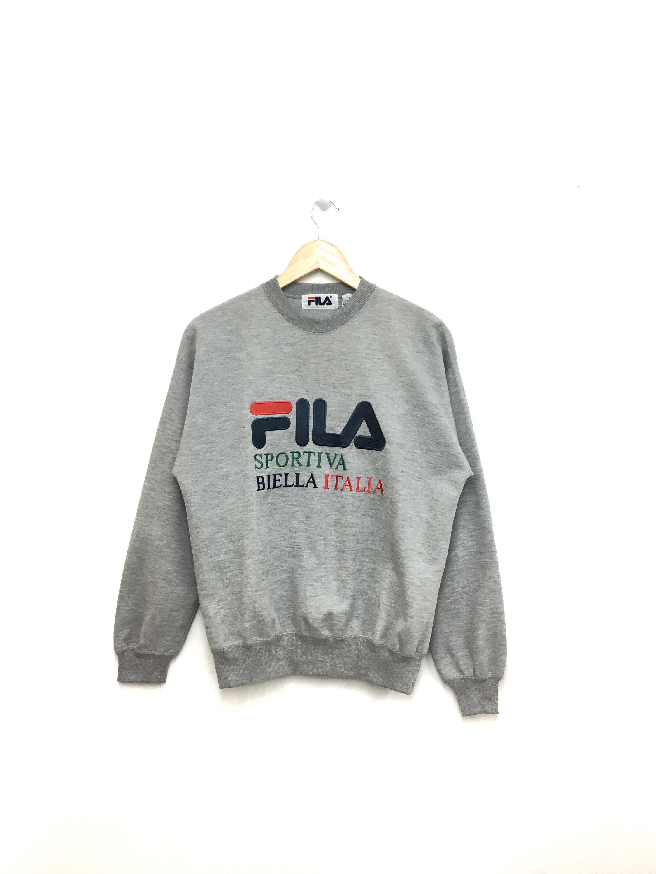 Rare Vintage FILA Sweatshirt Big Logo Embroidery Grey Color - Etsy