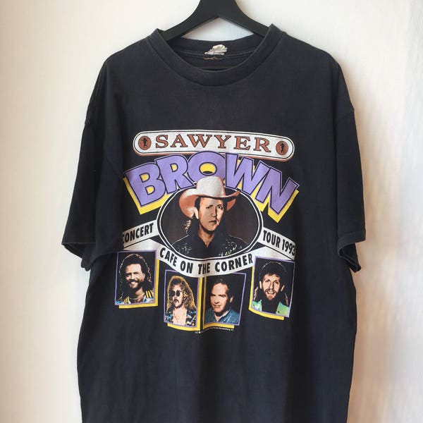 Vintage Rare 1992 Sawyer Brown Concert Cafe On The Corner Tour Tshirt