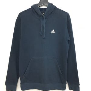 ¡¡Venta!! Vintage ADIDAS sudadera con capucha pullover Crewneck azul marino color tamaño pequeño