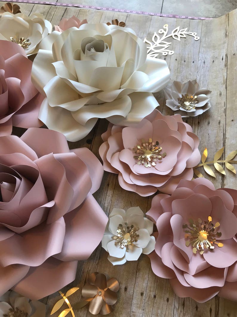 Paper Flowers Backdrop set of 30 items image 4