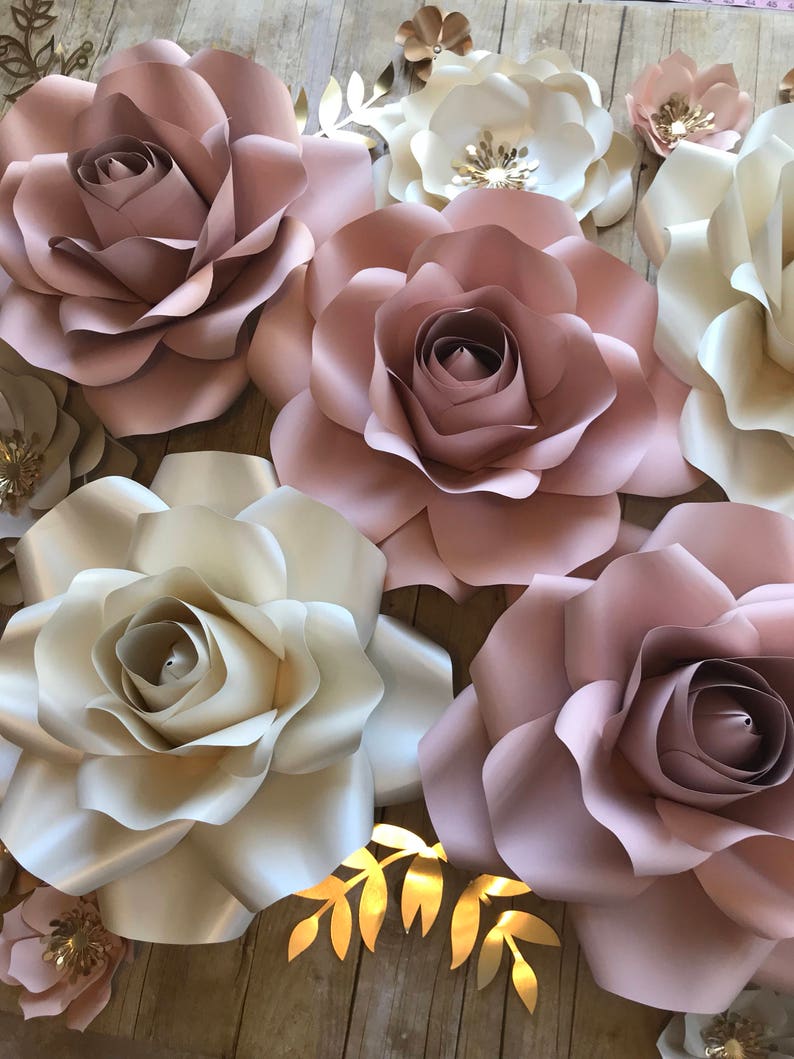 Paper Flowers Backdrop set of 30 items image 3