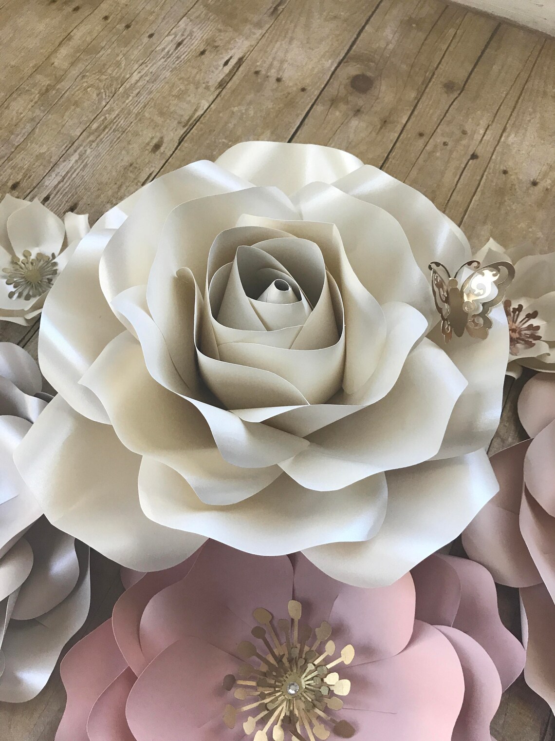 Paper Flowers Backdrop Set of 14 Items Etsy
