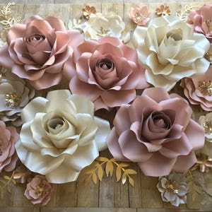 Paper Flowers Backdrop set of 30 items image 1