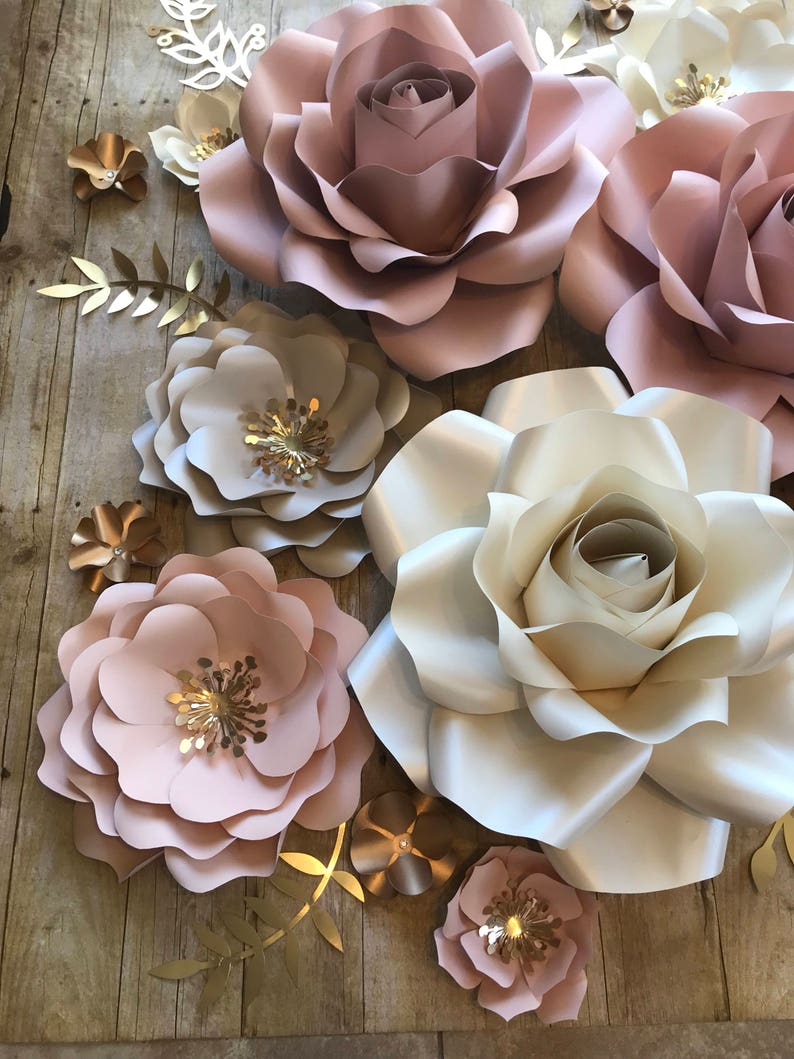 Paper Flowers Backdrop set of 30 items image 2