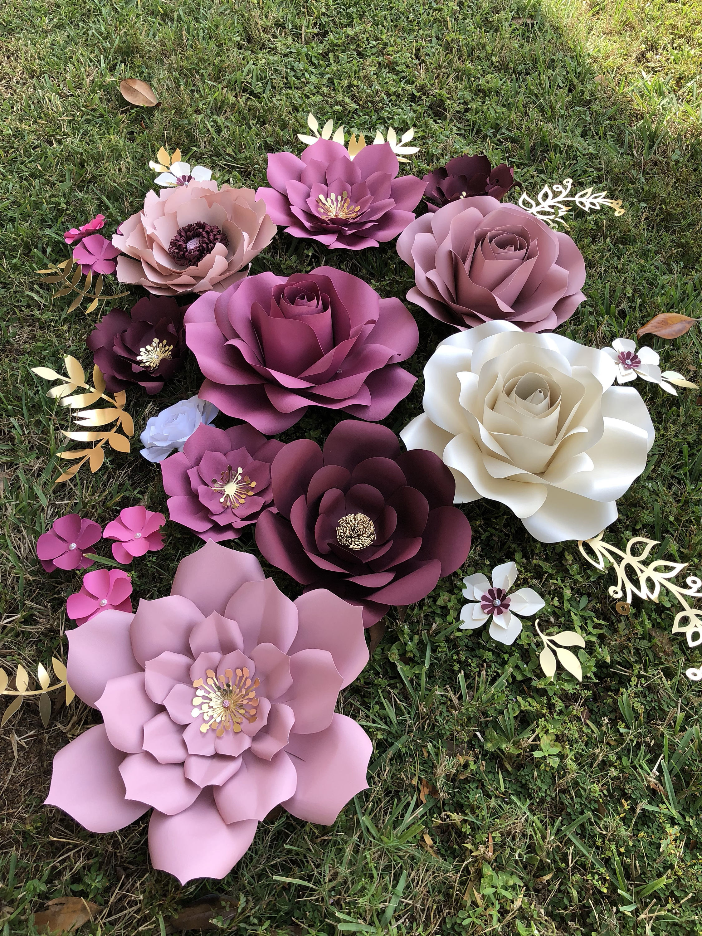 Paper Flowers set of 26 items Etsy