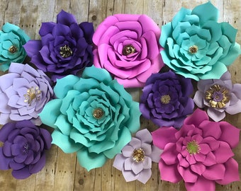 Paper Flowers set of 11