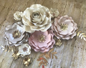 Paper Flowers Backdrop set of 14 items