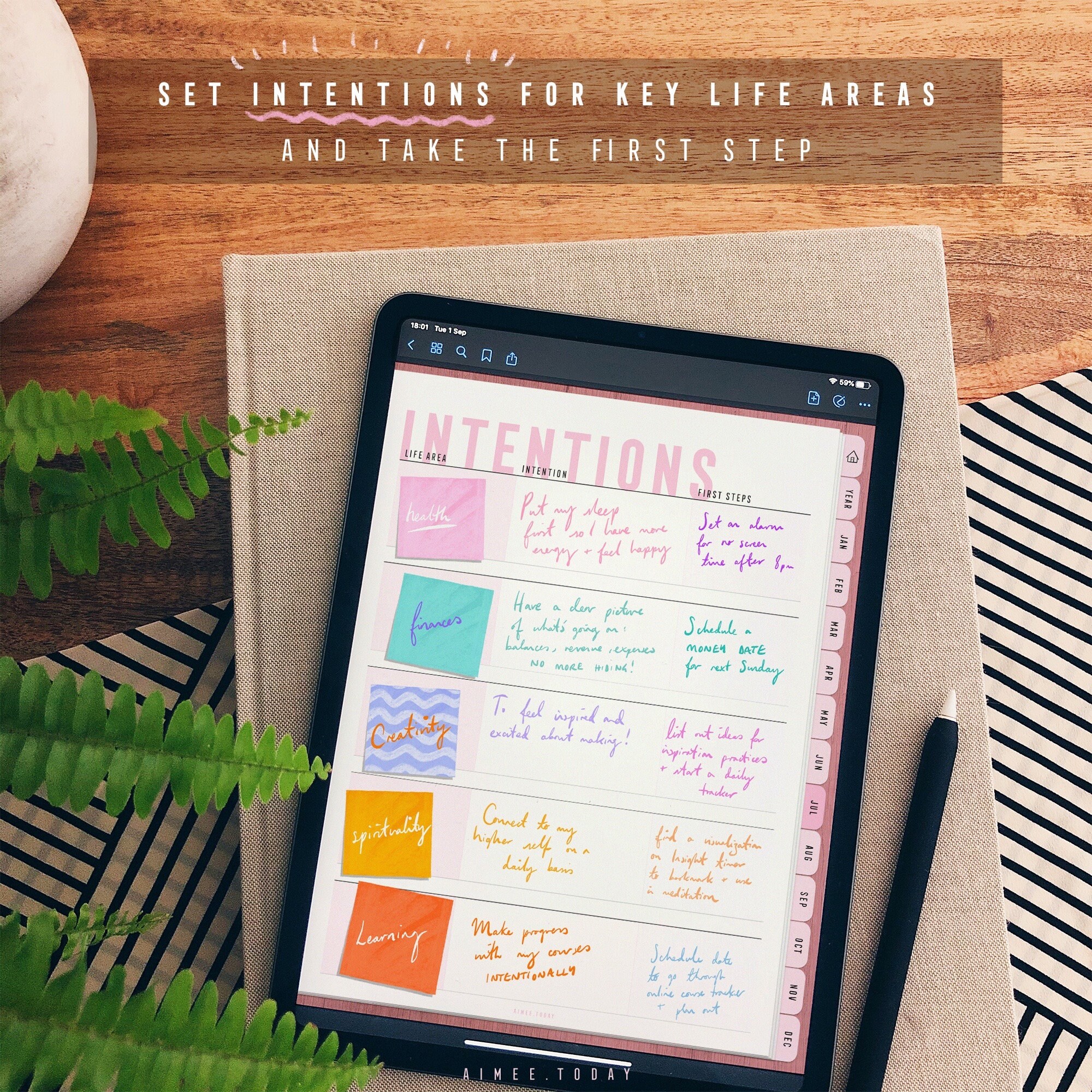 2021 Digital Planner for iPad tablets to use in Goodnotes Etsy