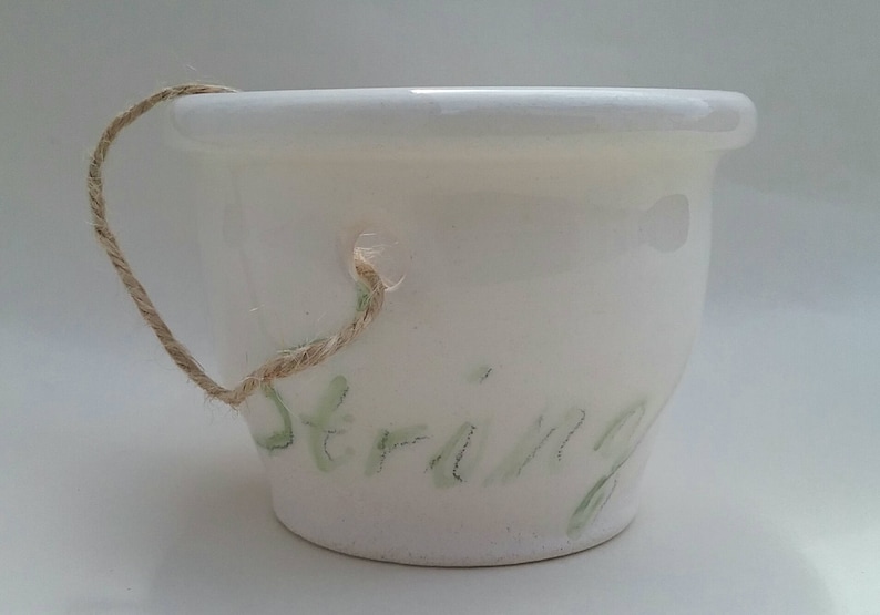 Handthrown Ceramic Pottery String Pot or Yarn Bowl String Etsy