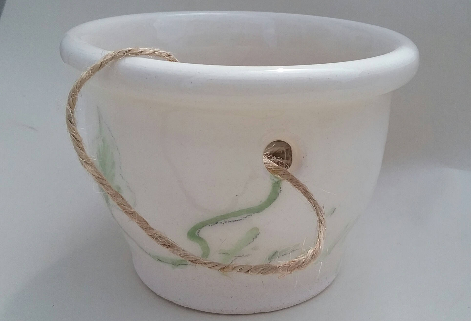 Handthrown Ceramic Pottery String Pot or Yarn Bowl String Etsy