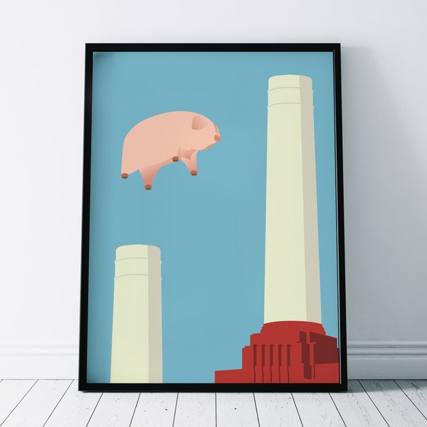 Pink Floyd Poster Print 'Pigs On The Wing' Animals | Graphic Art | Wall Art | LARGE A2 FORMAT