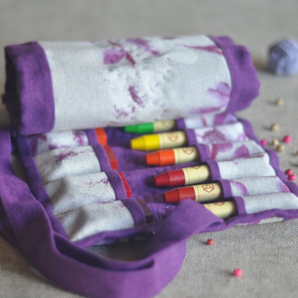 Crayon Gift, Waldorf, Crayon Wallet, Crayon Roll, Stockmar, Crayon Holder, Federmäppchen, Stifterolle, Crayon Case, Rollmäppchen Waldorf