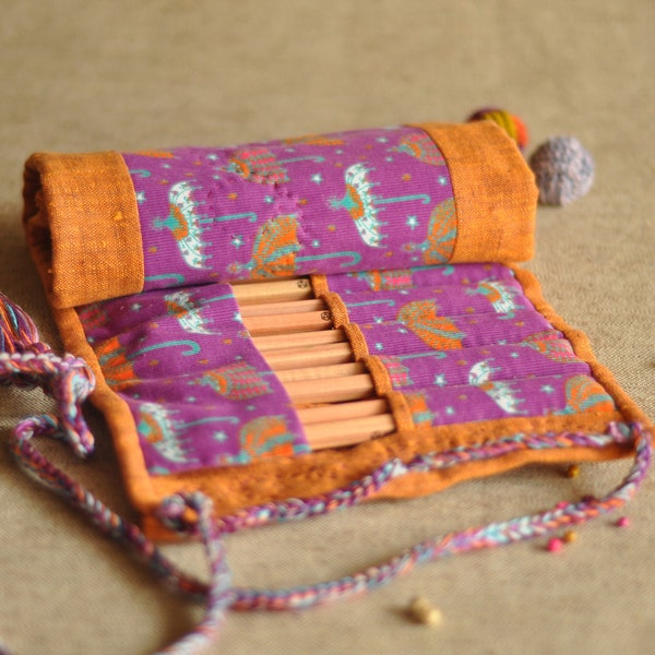 Stockmar pencil holder, stiftemäppchen, fabric pencil case, large pencil case, artist pencil case, pencil roll, pencil holder, pencil case