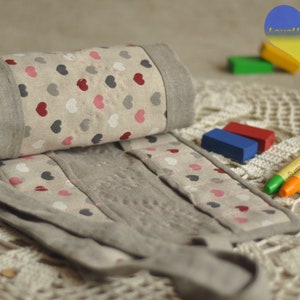Stockmar Crayon Roll, Waldorf Crayon Case, Crayon Holder, Crayon Case, Crayon Storage, Crayon Roll up, Crayon Caddy, Crayon Roll Wrap