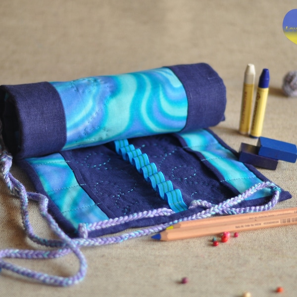 Crayon Holder Roll, Crayon Caddy, Crayon Carrier, Crayon Storage, Crayon Case, Crayon Roll, Crayon Holder, Crayon Roll-up Case, Stifterolle