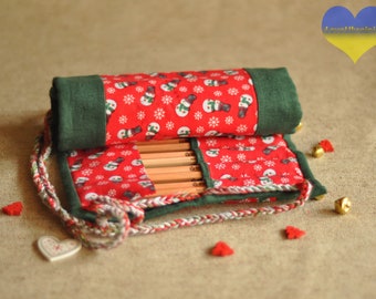 Artist pencil case, large pencil case, fabric pencil case, stockmar pencil holder, roll up pencil case, pencil roll, pencil holder