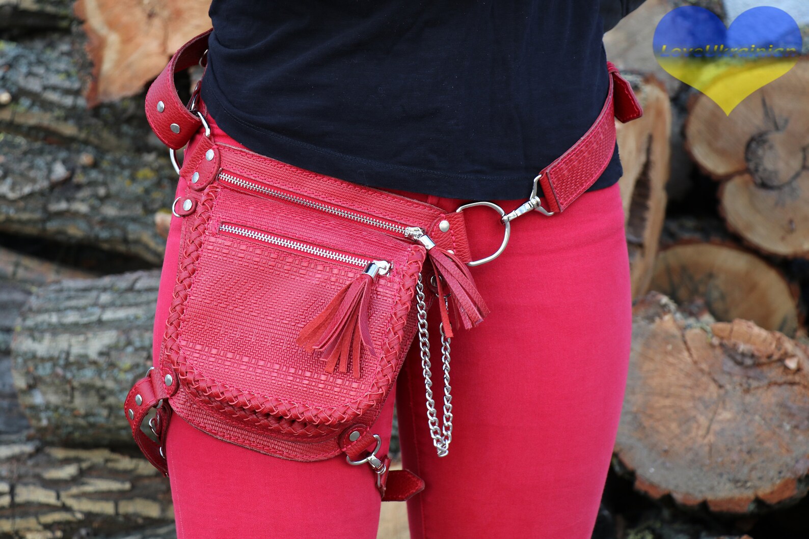 Leather Hip Bag Belt Bag Thigh Bag Thigh Holster Utility Etsy