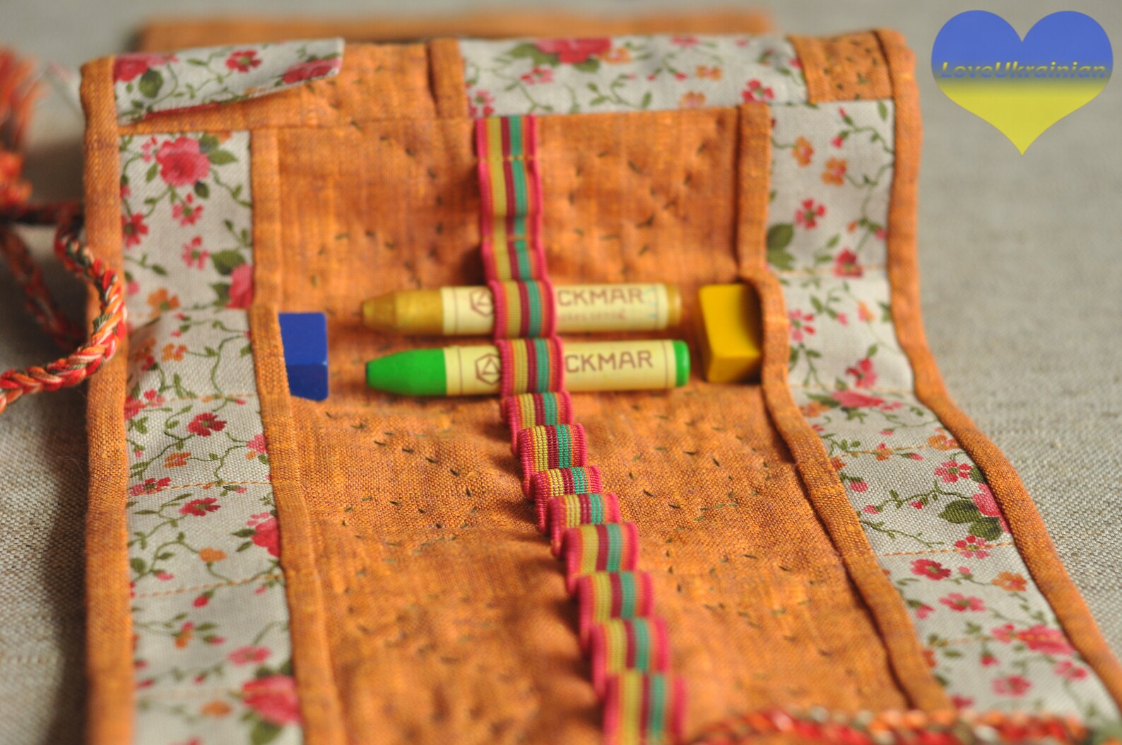 Fabric Pencil Case Artist Pencil Case Pen Roll Stockmar Etsy