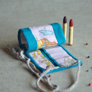Waldorf Crayon Roll, Stockmar Crayon Case, Crayon Wallet, Crayon Organizer, Crayon Holder, Crayon Art, Montessori School, Crayon Keeper