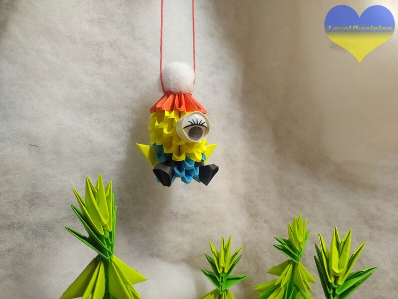 Origami Minion Origami Home Decor Modular Origami Origami Nursery Hanging Origami Origami Animal 3d Origami Origami Origami Design