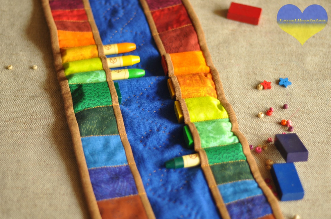 Crayon Wallet Waldorf Crayon Roll Stockmar Crayon Case Etsy