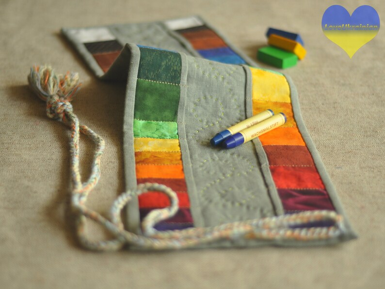 Crayon Organizer Waldorf Crayon Roll Crayon Holder Crayon Etsy