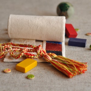 Crayon Wallet, Crayon Keeper, Crayon Organizer, Crayon Rollup, Waldorf School, Stockmar Crayon Case, Waldorf Crayon Roll, Crayon Holder