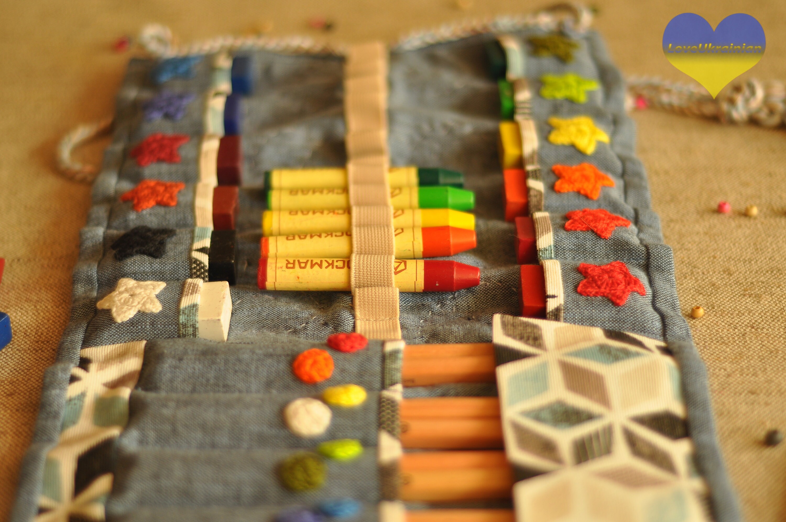 Crayon Holder Waldorf Crayon Roll Montessori School Crayon Etsy