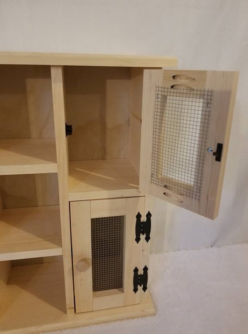 Unfinished Pine 2 Door 3 Shelf Wood Measures 17 Etsy