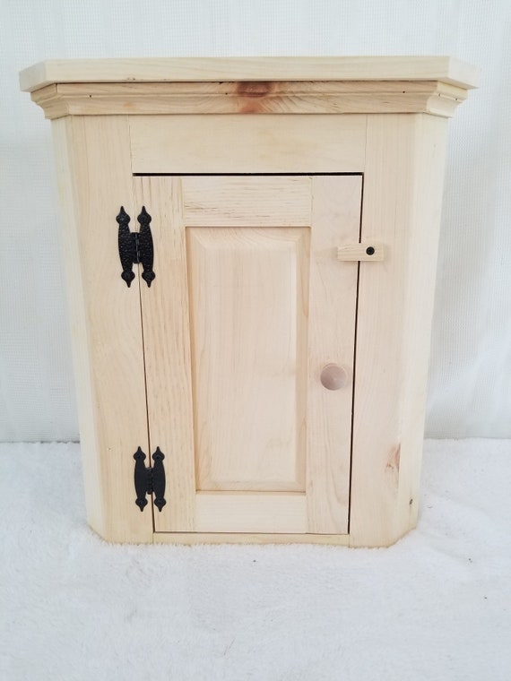 Unfinished Small Wall Corner Cabinet Measures 18 3 4 X Etsy