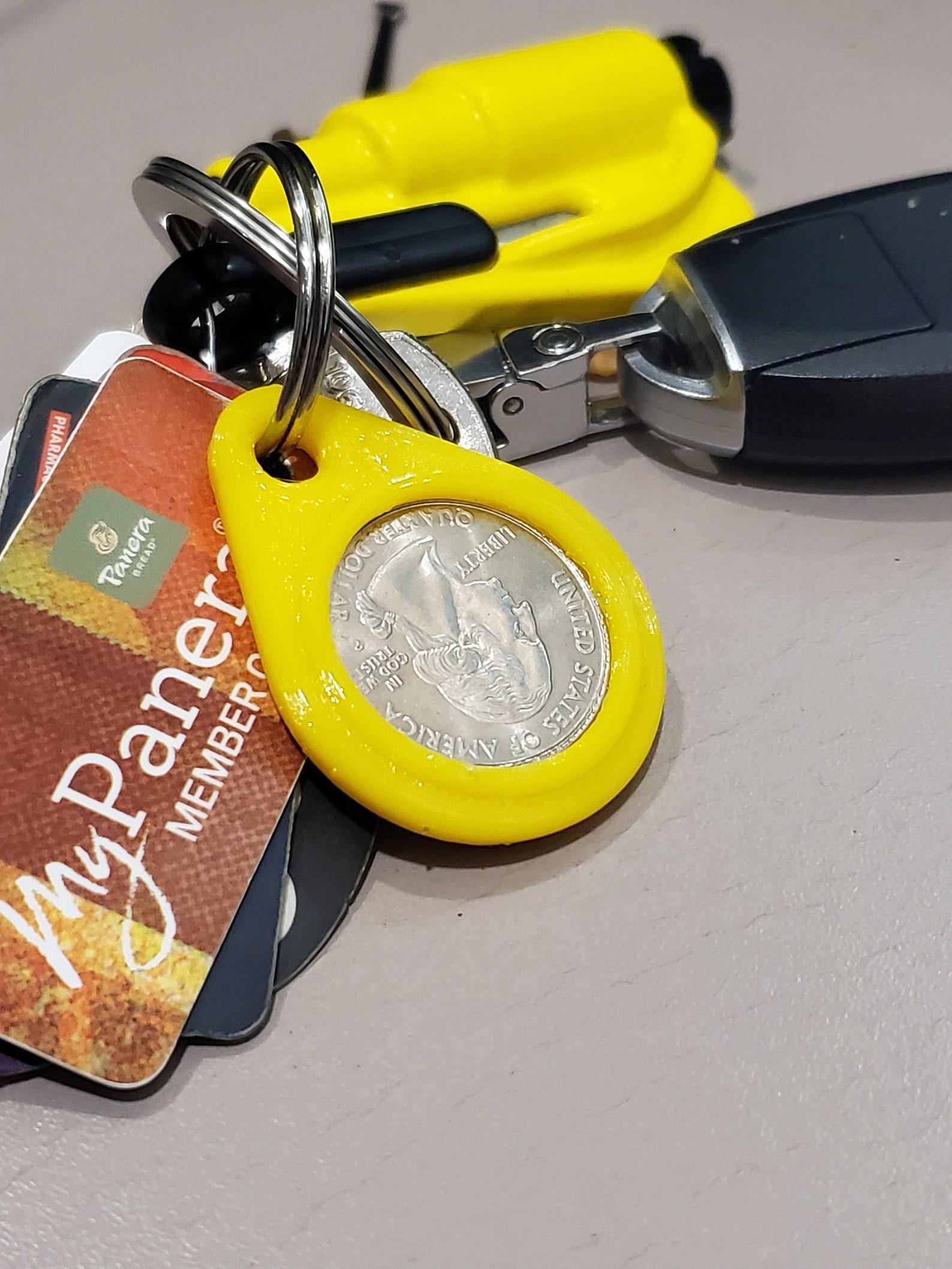 Keyring Quarter Holder 2pack for Aldi Etc. Free Shipping. Etsy