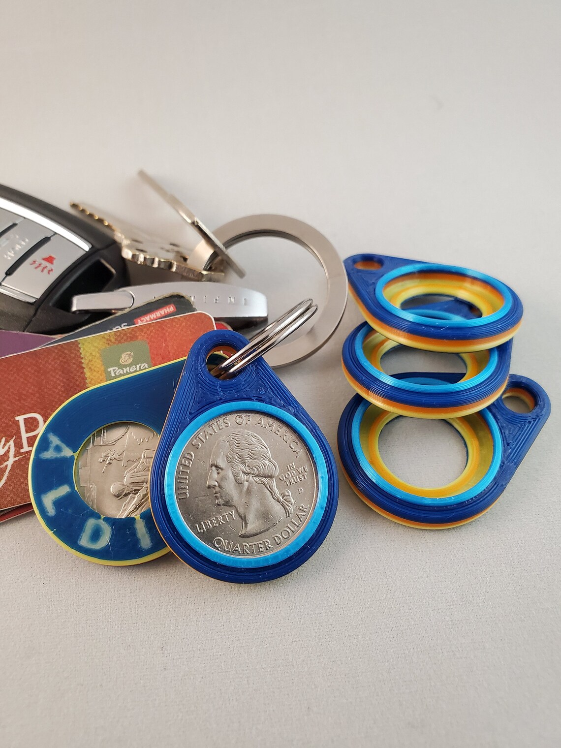 Keyring Quarter Holder Pack of 2 Multicolor. Free Shipping. Etsy