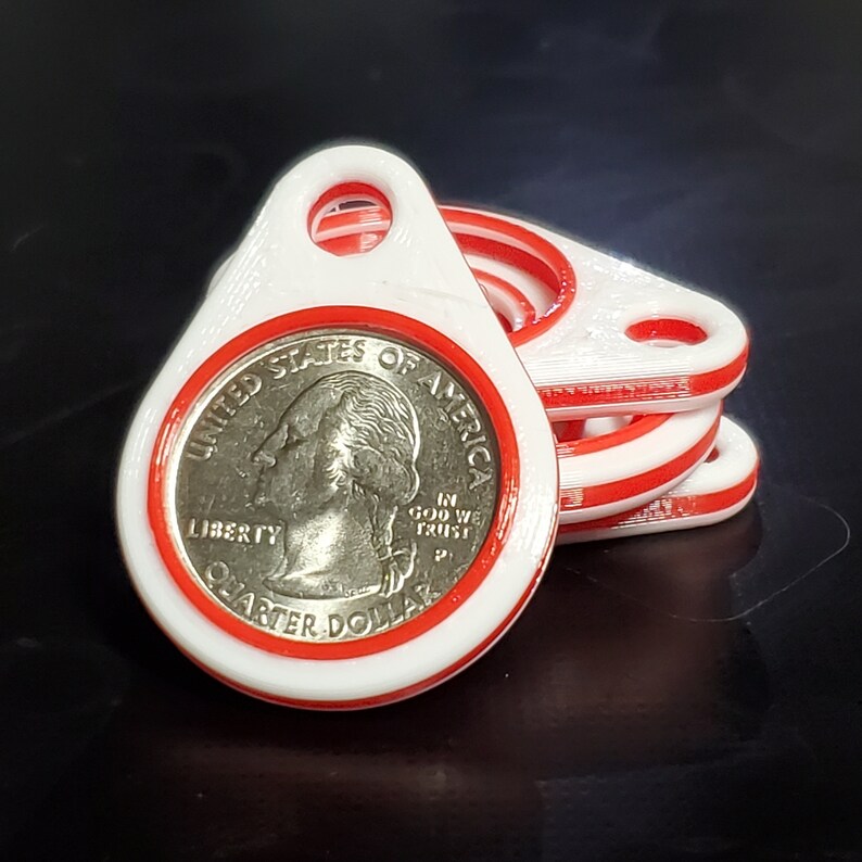 Keyring Quarter Holder 2pack for Aldi Etc. Free Shipping. Etsy