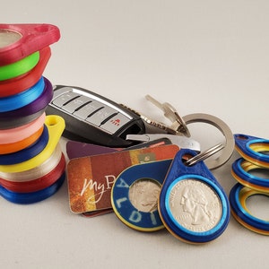 Keyring Quarter Holder (2-Pack) For Aldi, etc.  Free Shipping.