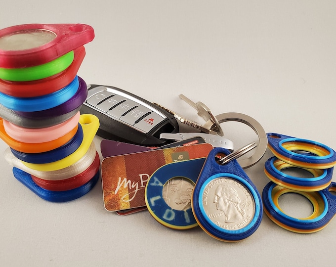 Quarter Holder Keychain, Quarter Keeper Keychain, Quarter Keeper, Quarter Holder, Cart Quarter