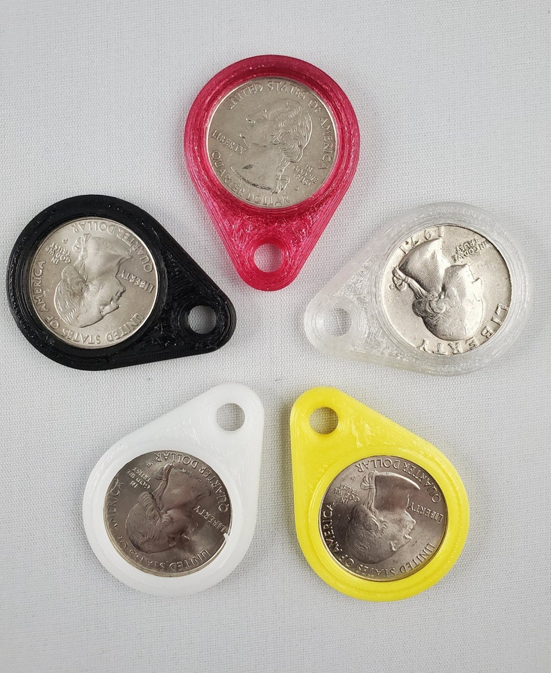 Keyring Quarter Holder 2Pack For Aldi etc. Free Shipping. Etsy