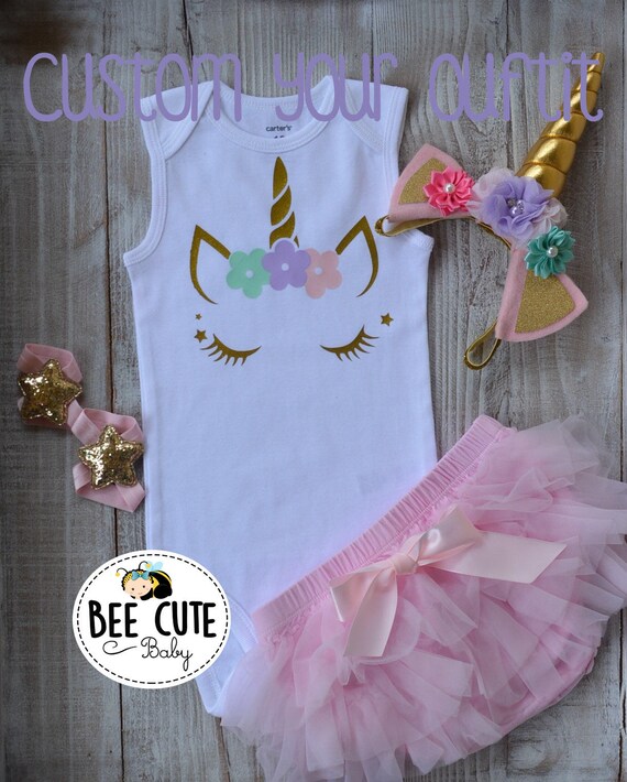 Unicorn Baby Outfit Unicorn Birthday Birthday Outfit Etsy