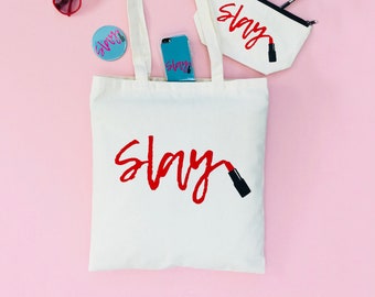Tote Bag Slay Power Girl Power  Canvas Bag Feminist Bag Feminist Statement Feminist Gift Handmade