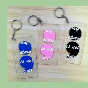 Semicolon keychain / my story is not over / souvenir / keepsake / luggage tag / gift / present / keychain / trending keychain