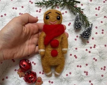 DIY Gingerbread tutorial | PDF Download | How to felt a Gingerbread| Intermediate Needle Felting Kit |