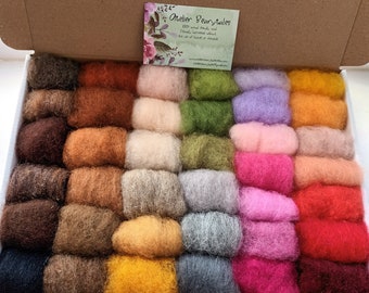XL-naaldviltset: 38 dierlijke en natuurlijke wolkleuren, doe-het-zelf-amigurumi
