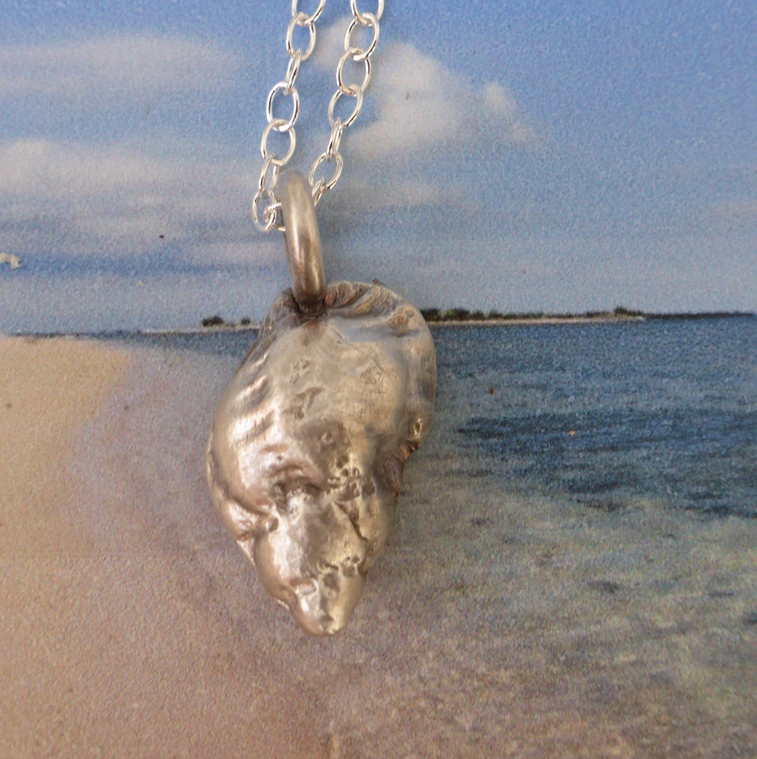 Fine Silver Conch Shell Pendant, Gift for Her - Etsy UK
