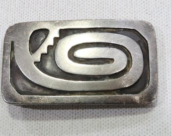 Sterling Silver Kokopelli & Heartline Bear Belt Buckle  display picture 1