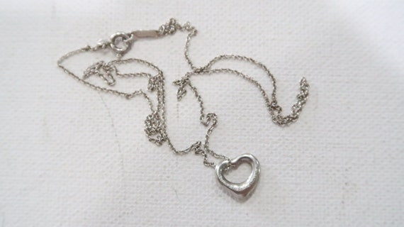 Tiffany & Co Elsa Peretti 925 Spain heart necklace - image 1