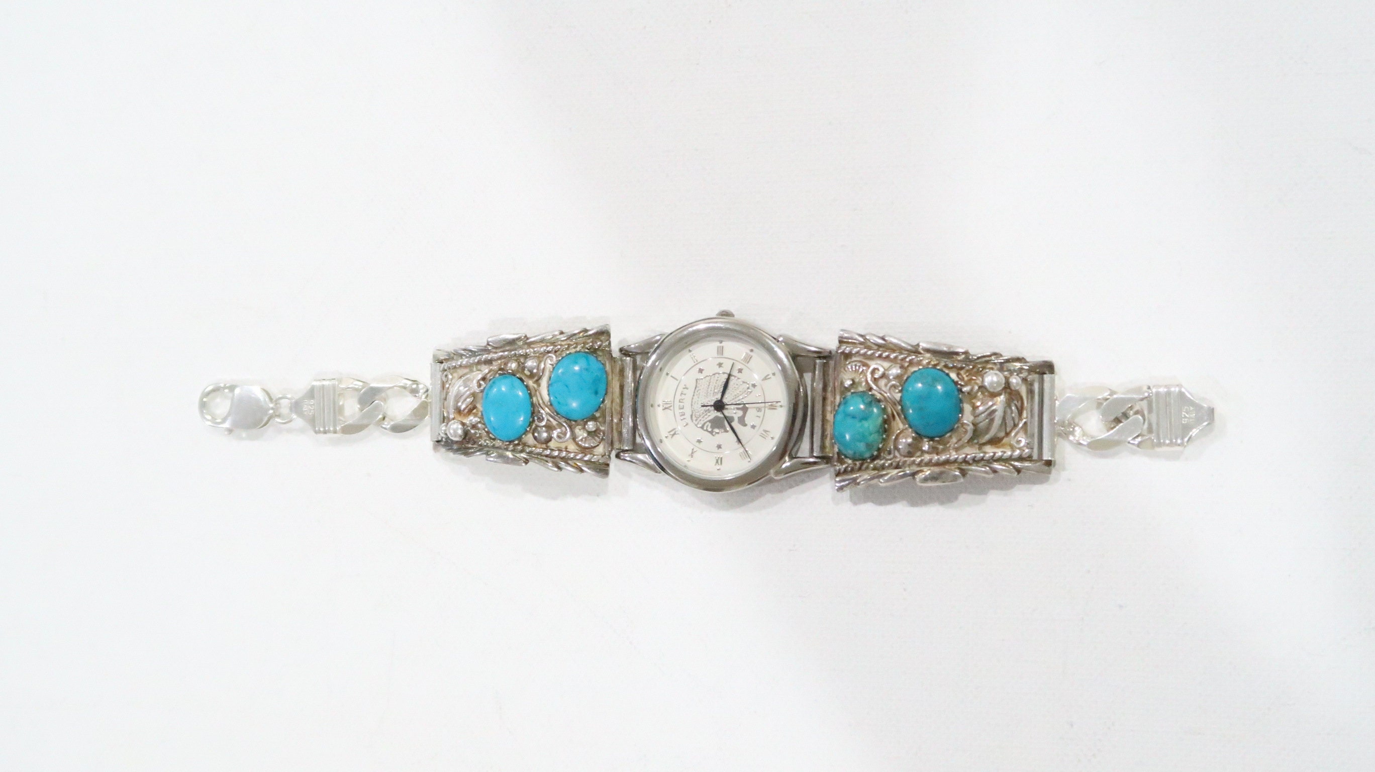 UNIQUE Women\'s Charming 925 STERLING SILVER NATIVE Watch LIBERTY 1911 UNTESTED Liberty 1911 Watch - Etsy main image 3