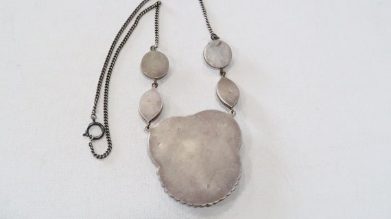 Large sterling Turkish ruby, marcasite/crystals, … - image 8